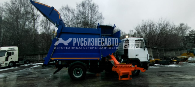 Купить МКМ-50-18 на шасси МАЗ 534025-585-013, мусоровоз, 18м3, бок. загрузка, МАЯТНИК, унив. захват в компании Русбизнесавто - изображение 0