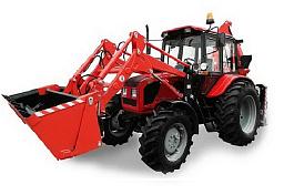 Одноковшовый погрузчик-экскаватор ЭО2626С-1 (на базе Беларус 92П, смещаемая ось, челюстной ковш)