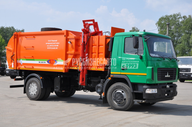 Купить МК-3552-04 на шасси МАЗ-5340С5-8575-000 Мусоровоз (б/к кузов) в компании Русбизнесавто - изображение 1