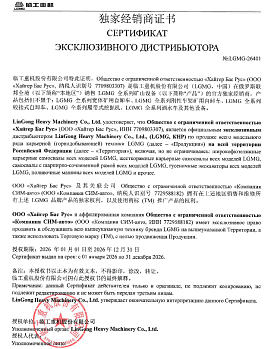 Сертификат эксклюзивного дистрибьютера LGMG