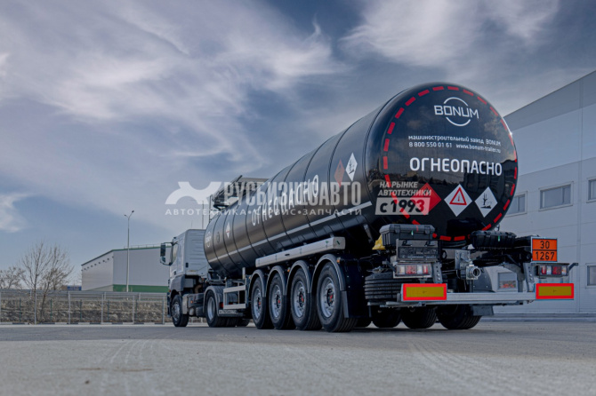 Купить ППЦ-31-БОНУМ (Темные НП, термос 31 м3, 1 отс., обшива ЛКП, 4 оси HJ) в компании Русбизнесавто - изображение 1